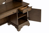 Hartshill 66-inch 5-drawer Credenza with Hutch Burnished Oak | Brown | Burnished Oak | 881283