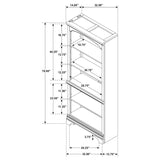 Hartshill 78-inch 5-shelf Bookcase Burnished Oak | Brown | Burnished Oak | 881285