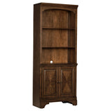Hartshill 78-inch 3-shelf Cabinet Bookcase Burnished Oak | Brown | Burnished Oak | 881286