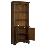 Hartshill 78-inch 3-shelf Cabinet Bookcase Burnished Oak | Brown | Burnished Oak | 881286