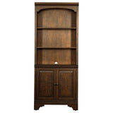 Hartshill 78-inch 3-shelf Cabinet Bookcase Burnished Oak | Brown | Burnished Oak | 881286