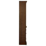 Hartshill 78-inch 3-shelf Cabinet Bookcase Burnished Oak | Brown | Burnished Oak | 881286