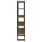 Danbrook 71-inch 4-shelf Bookshelf Black and Aged Walnut | King | Black | 882036