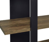 Danbrook 71-inch 4-shelf Bookshelf Black and Aged Walnut | King | Black | 882036