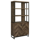 Millbrook 71-inch 2-door Storage Bookshelf Rustic Oak | Brown | Rustic Oak | 882093
