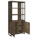 Millbrook 71-inch 2-door Storage Bookshelf Rustic Oak | Brown | Rustic Oak | 882093