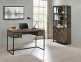 Millbrook 71-inch 2-door Storage Bookshelf Rustic Oak | Brown | Rustic Oak | 882093