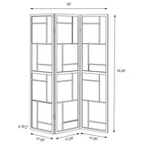 Damis 3-Panel Room Divider Folding Shoji Screen Black | King | Black | 900102