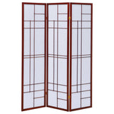 Katerina 3-Panel Room Divider Folding Shoji Screen Cherry | King | Brown | Cherry | 900110