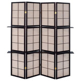 Iggy 4-Panel Room Divider Folding Shoji Screen Cappuccino | King | Brown | Cappuccino | 900166