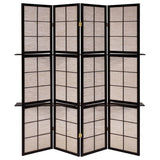 Iggy 4-Panel Room Divider Folding Shoji Screen Cappuccino | King | Brown | Cappuccino | 900166