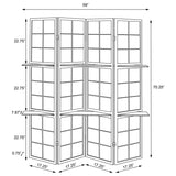 Iggy 4-Panel Room Divider Folding Shoji Screen Cappuccino | King | Brown | Cappuccino | 900166