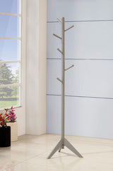 Devlin 6 Hook Freestanding Wood Coat Rack Hat Hanger Grey | Grey | 900632