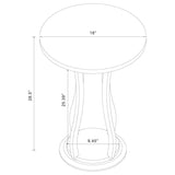 Elton Round Faux Marble Top Plant Stand Brown | Full | Brown | 900926