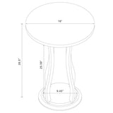 Elton Round Wood Top Accent Plant Stand Cherry | Brown | Cherry | 900934