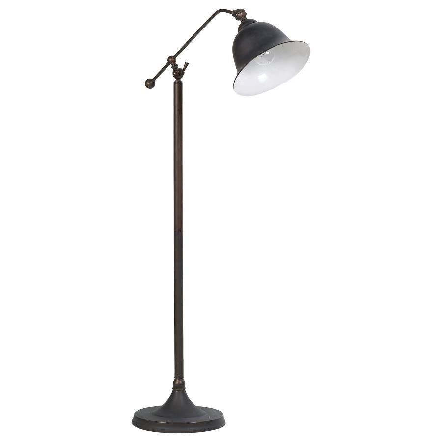 Eduardo 54-inch Bell Down Bridge Floor Lamp Dark Bronze | Brown | Dark Bronze | 901231