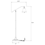 Eduardo 54-inch Bell Down Bridge Floor Lamp Dark Bronze | Brown | Dark Bronze | 901231