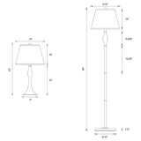 Griffin 3-piece Floor and Table Lamp Set Brushed Nickel | Silver | Brushed Nickel | 901235
