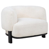 Lawler Upholstered Barrel Back Accent Chair Ivory and Black | Ivory | Ivory / Black | 901372