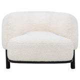 Lawler Upholstered Barrel Back Accent Chair Ivory and Black | Ivory | Ivory / Black | 901372