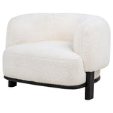 Lawler Upholstered Barrel Back Accent Chair Ivory and Black | Ivory | Ivory / Black | 901372