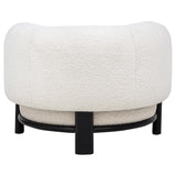 Lawler Upholstered Barrel Back Accent Chair Ivory and Black | Ivory | Ivory / Black | 901372
