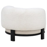 Lawler Upholstered Barrel Back Accent Chair Ivory and Black | Ivory | Ivory / Black | 901372