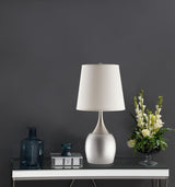 Tenya 24-inch Empire Shade Urn Table Lamp Silver (Set of 2) | King | Silver | 901471