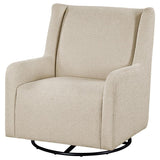 Serra Boucle Upholstered Swivel Glider Sandy Beige | Beige | Sandy Beige | 902453