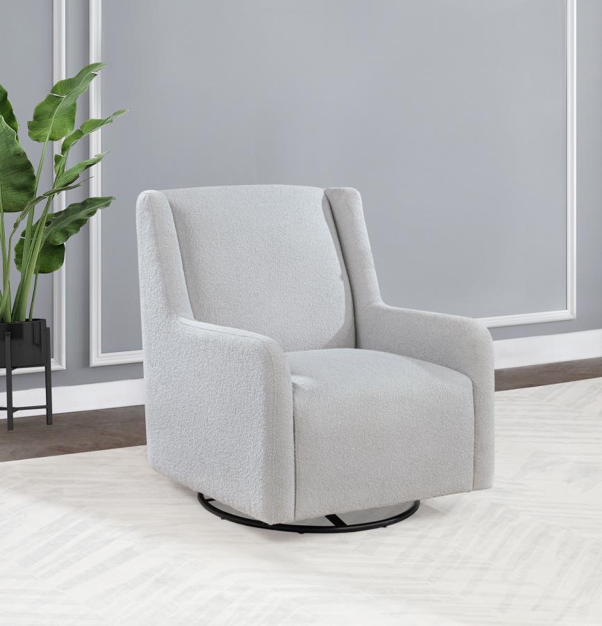 Serra Boucle Upholstered Swivel Glider Dove Grey | Grey | Dove Grey | 902454