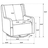 Serra Boucle Upholstered Swivel Glider Dove Grey | Grey | Dove Grey | 902454