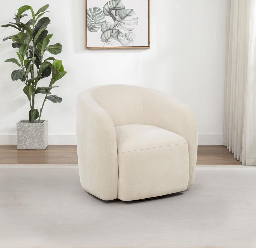 Gerley Chenille Upholstered Swivel Accent Chair Beige | Beige | 902473