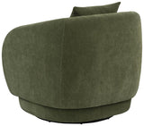 Arnaud Chenille Upholstered Swivel Accent Chair Green