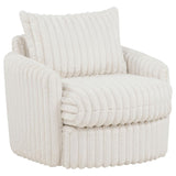 Sarco Corduroy Upholstered Swivel Accent Arm Chair Ivory | Full | Beige | Ivory | 902541