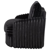 Sarco Corduroy Upholstered Swivel Accent Arm Chair Black | Full | Black | 902542