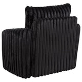 Sarco Corduroy Upholstered Swivel Accent Arm Chair Black | Full | Black | 902542