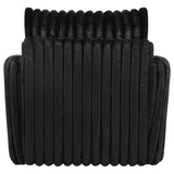 Sarco Corduroy Upholstered Swivel Accent Arm Chair Black | Full | Black | 902542