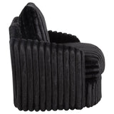 Sarco Corduroy Upholstered Swivel Accent Arm Chair Black | Full | Black | 902542