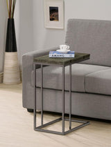 Pedro Expandable C-Shaped Sofa Side Table Weathered Grey | King | Grey | Weathered Grey | 902864