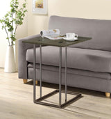 Pedro Expandable C-Shaped Sofa Side Table Weathered Grey | King | Grey | Weathered Grey | 902864