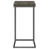 Pedro Expandable C-Shaped Sofa Side Table Weathered Grey | King | Grey | Weathered Grey | 902864