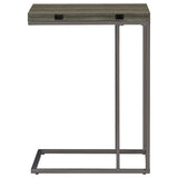 Pedro Expandable C-Shaped Sofa Side Table Weathered Grey | King | Grey | Weathered Grey | 902864
