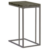 Pedro Expandable C-Shaped Sofa Side Table Weathered Grey | King | Grey | Weathered Grey | 902864