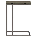 Pedro Expandable C-Shaped Sofa Side Table Weathered Grey | King | Grey | Weathered Grey | 902864