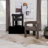Petra Boucle Upholstered Accent Side Chair Chocolate Brown | Full | Brown | Chocolate Brown | 902880