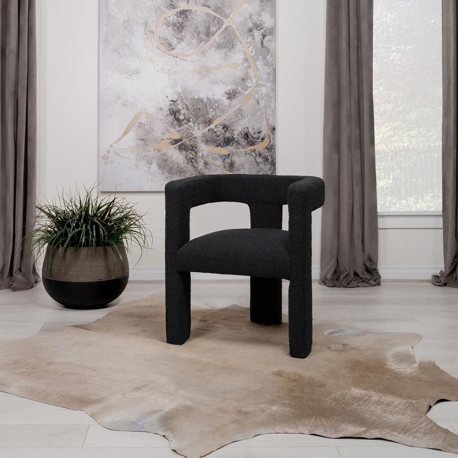 Petra Boucle Upholstered Accent Side Chair Black | Full | Black | 902882