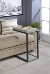 Beck Engineered Wood C-Shape Sofa Side Table Cement | Grey | Cement | 902933