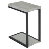 Beck Engineered Wood C-Shape Sofa Side Table Cement | Grey | Cement | 902933
