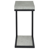 Beck Engineered Wood C-Shape Sofa Side Table Cement | Grey | Cement | 902933
