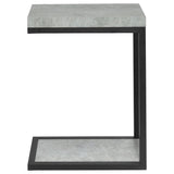 Beck Engineered Wood C-Shape Sofa Side Table Cement | Grey | Cement | 902933